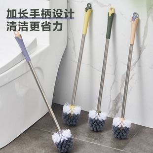 Household stainless steel long handle toilet brush bathroom brush no dead angle toilet brush toilet cleaning brush toilet brush