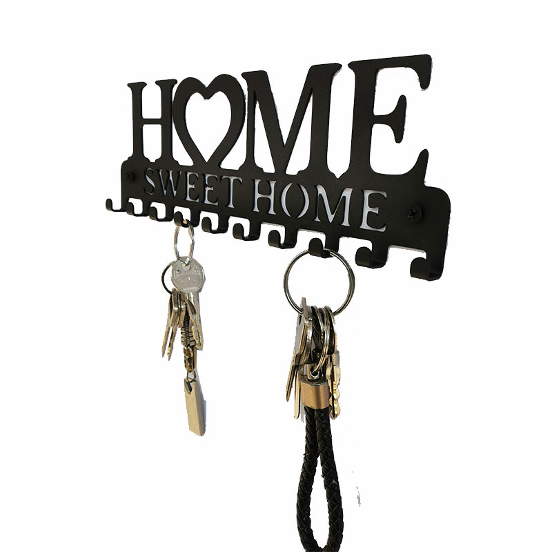 Amazon nuevo hierro HOGAR creativo clave gancho de perforación libre de almacenamiento rack toalla gancho fila gancho puede ser fijo