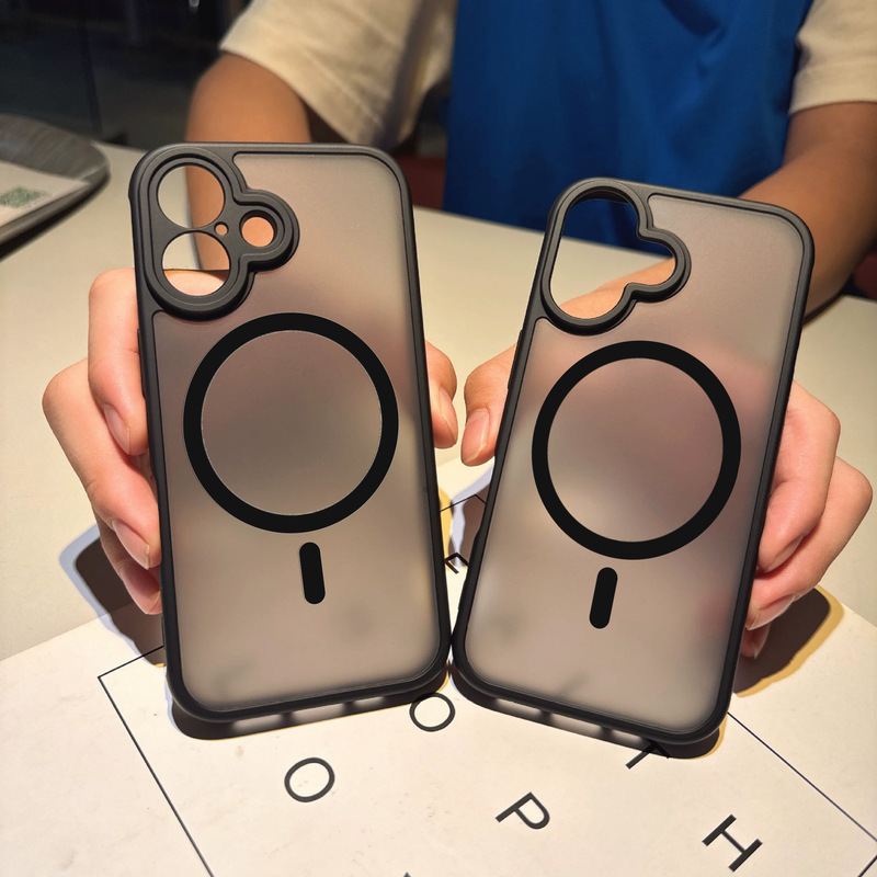 Suitable for Apple iPhone 17E Skin-Feel Magnetic Phone Case 18 Two-In-One Orange Protective Cover Magsafe Magnetic