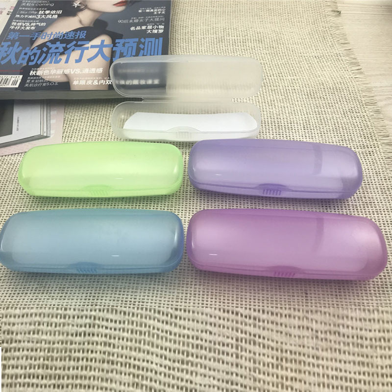 Plastic Color Glasses Case Simple Lightweight Myopic Presbyopic Glasses Case Fresh Translucent Glasses Storage Box Large small size