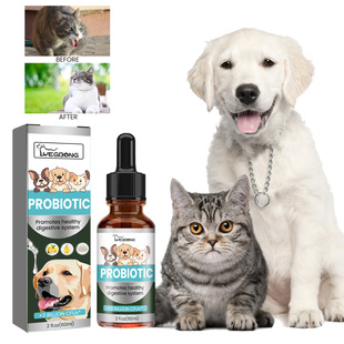 Yegbong Pet Probiotic Drops Relieve Body Discomfort for Cats and Dogs, Oral Bad Breath Pet Care Solution