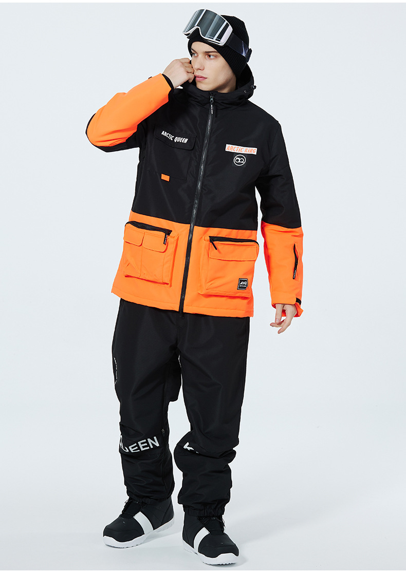 Men's Clothing Ski suit set for men and women couples warm and thick ski suit set single board double board ski suit_viptrois.com