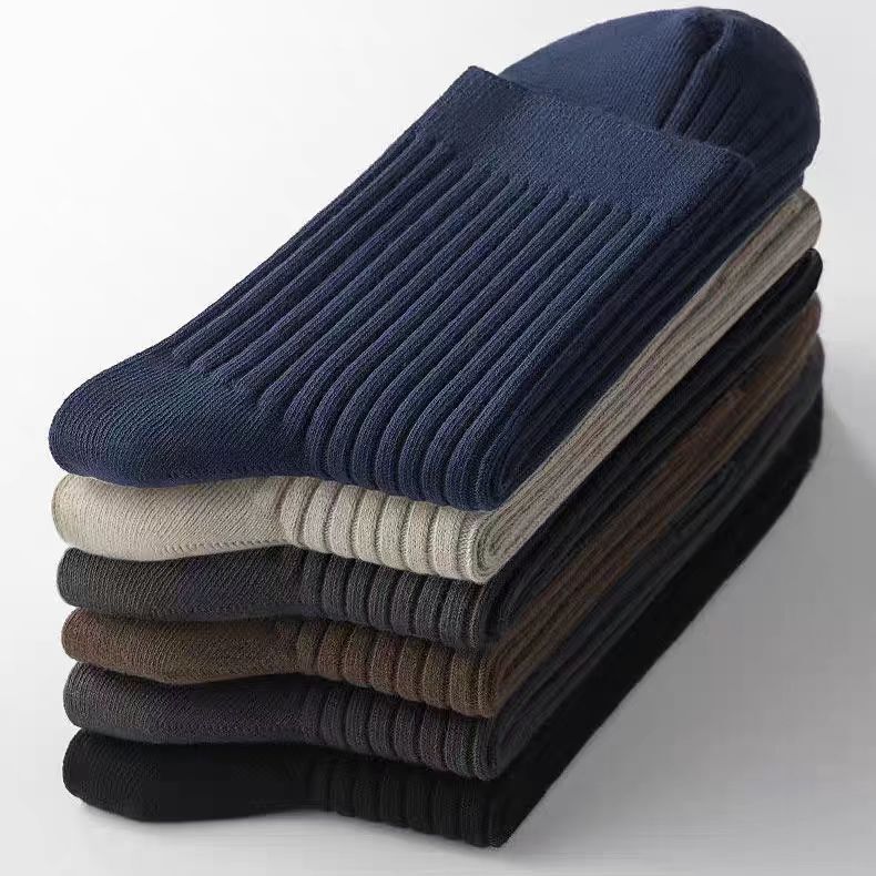 Zhuji Socks メンズソックス 抗菌ボンレスソックス 吸汗消臭 黒と白 グレー 無地 ミッドチューブソックス 卸売在庫あり|undefined