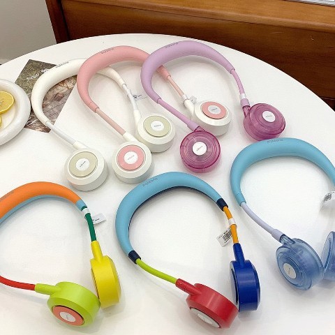 超人気同型抖音小紅書ア・イ・ジュンの葉なし首掛け扇風機、新作ポータブル扇風機、アウトドア旅行、夏に最適|undefined