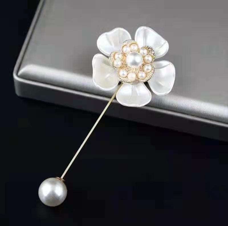 Camellia Brosche Mit Perlen Elegantes Accessoire Für Jacken_voghion.com