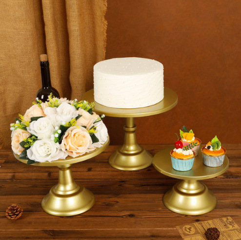 Estilo europeo de metal soporte de la torta de leche tienda de té postre bandeja de la taza de la boda accesorios del partido decoración de la bandeja de la torta