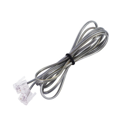 1002H-6 6P2C 1米電話直線兩芯 電話線信號強 支持定z 亮灰色