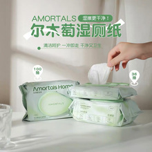 尔木萄湿厕纸家庭实惠装纯水厕所湿巾擦屁屁股男士女士专用款便携