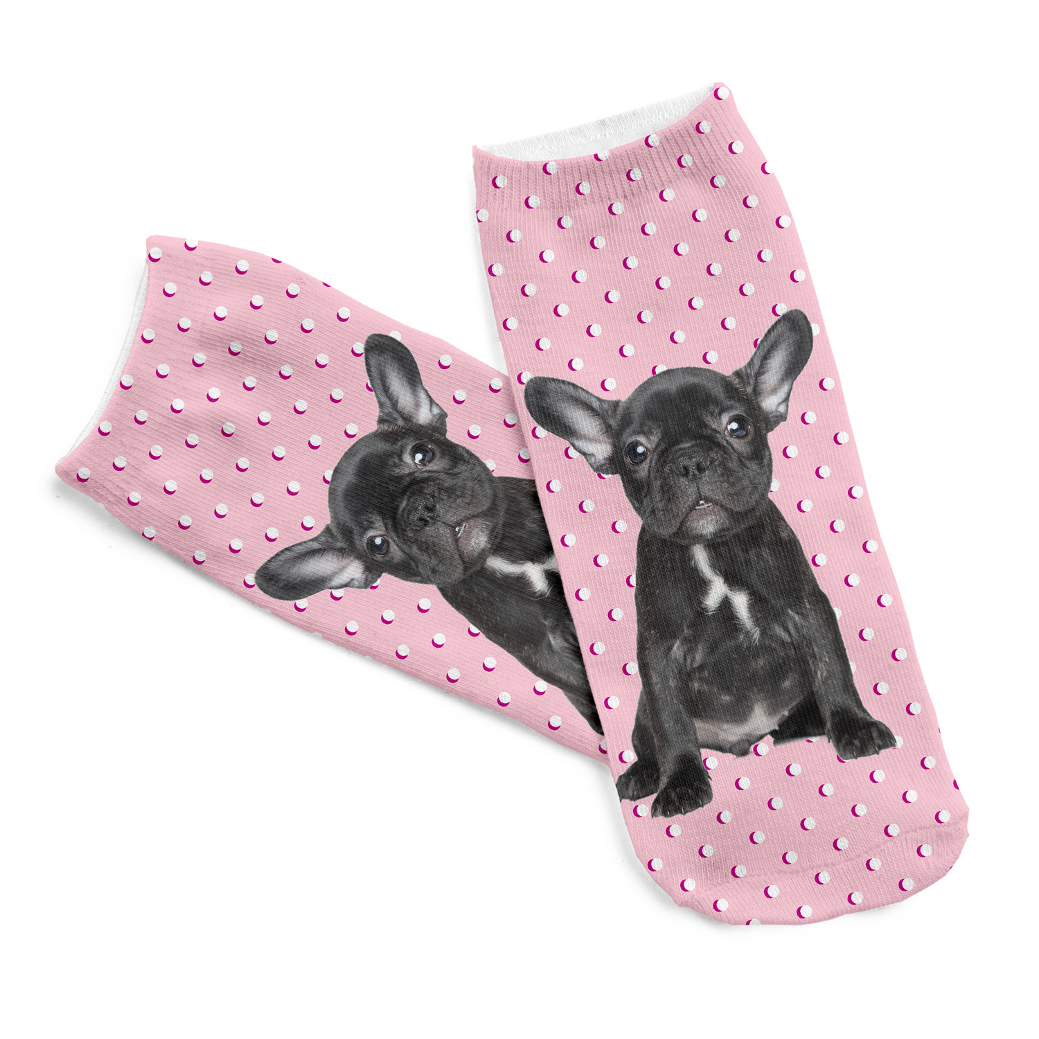 41204 pink dots bulldog puppy