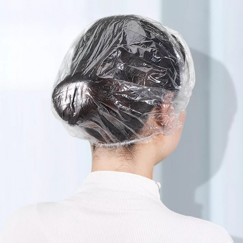 sombrero de baño desechable mujer impermeable baño doméstico teñido de cabello máscara para el cabello grueso aceite de cocción gorra de calentamiento cubierta de cabeza viaje lavado