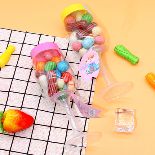 40g Cup-Shaped Watermelon Model Bubblegum Candy Juice Soft Candy Children's Candy Nostalgic Snack Supermarket Wholesale