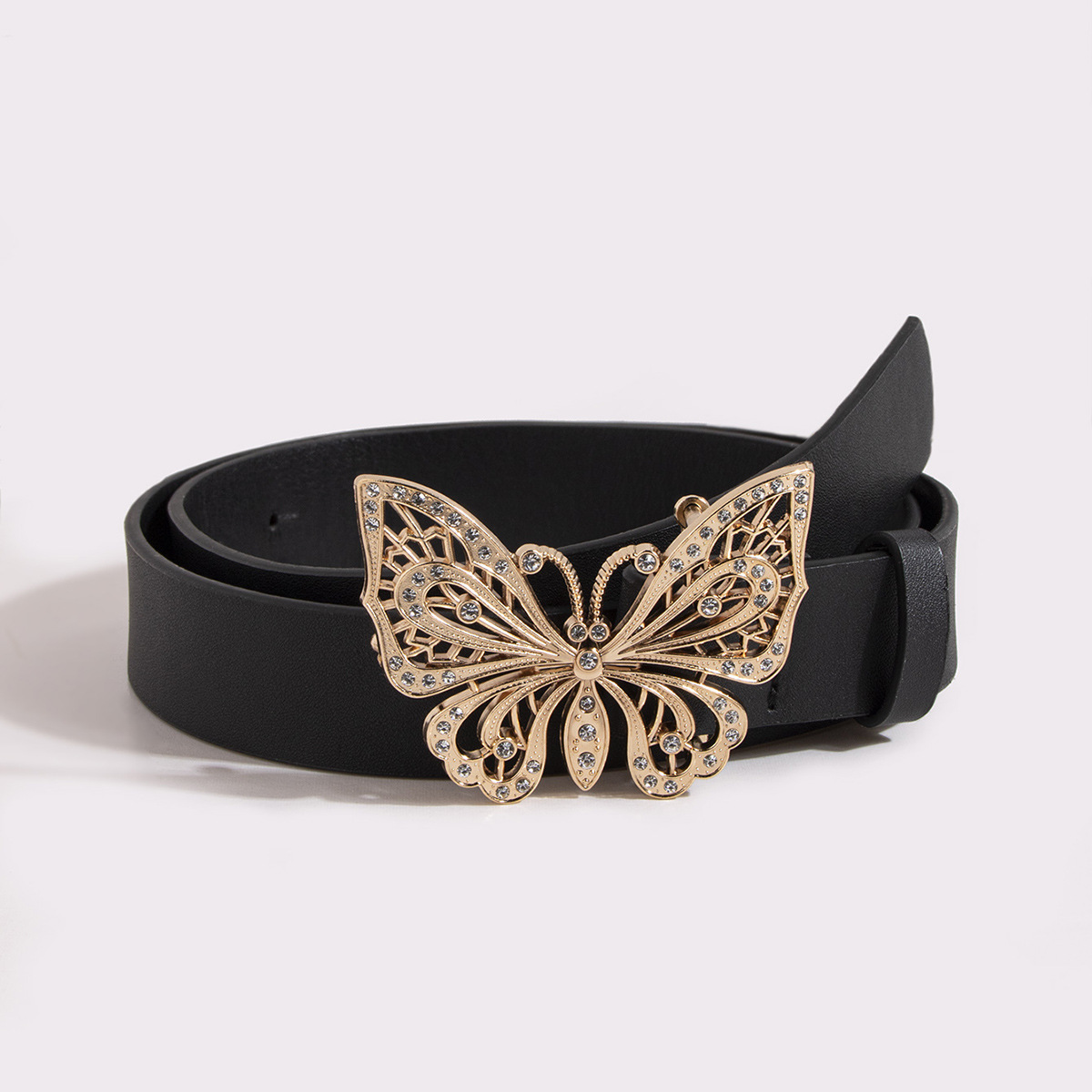 Streetwear Butterfly Pu Leather Plating Inlay Artificial Diamond Women's Leather Belts display picture 3
