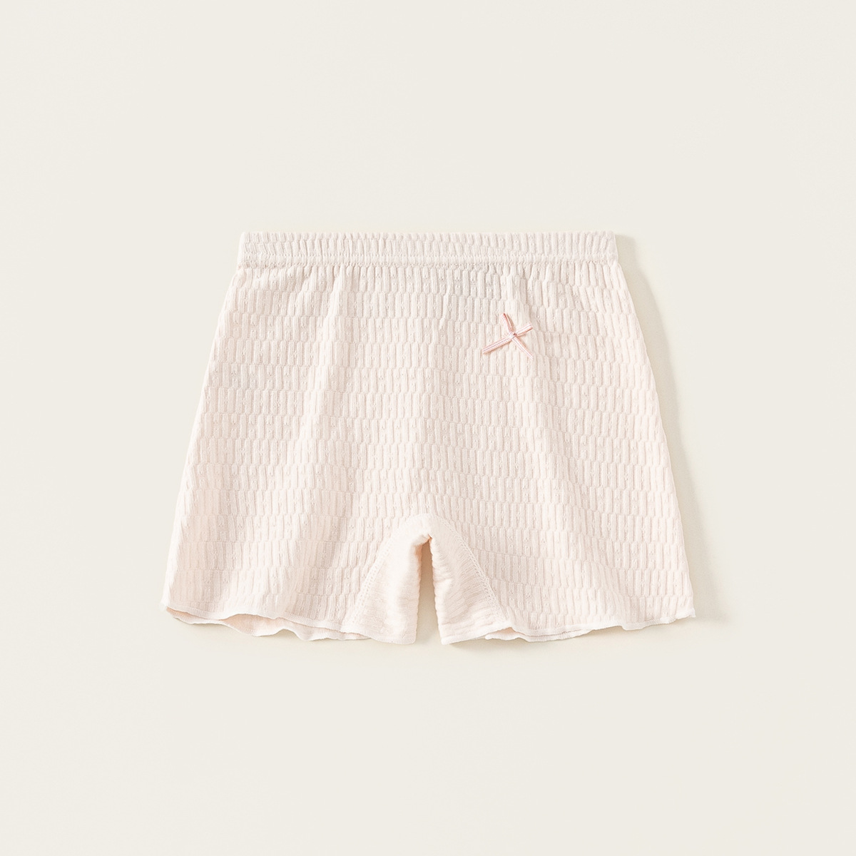 Youbao ropa para niños leggings para niños, ropa para niños, pantalones cortos con orejas de madera con lazo, pantalones de seguridad de color sólido para niñas de verano