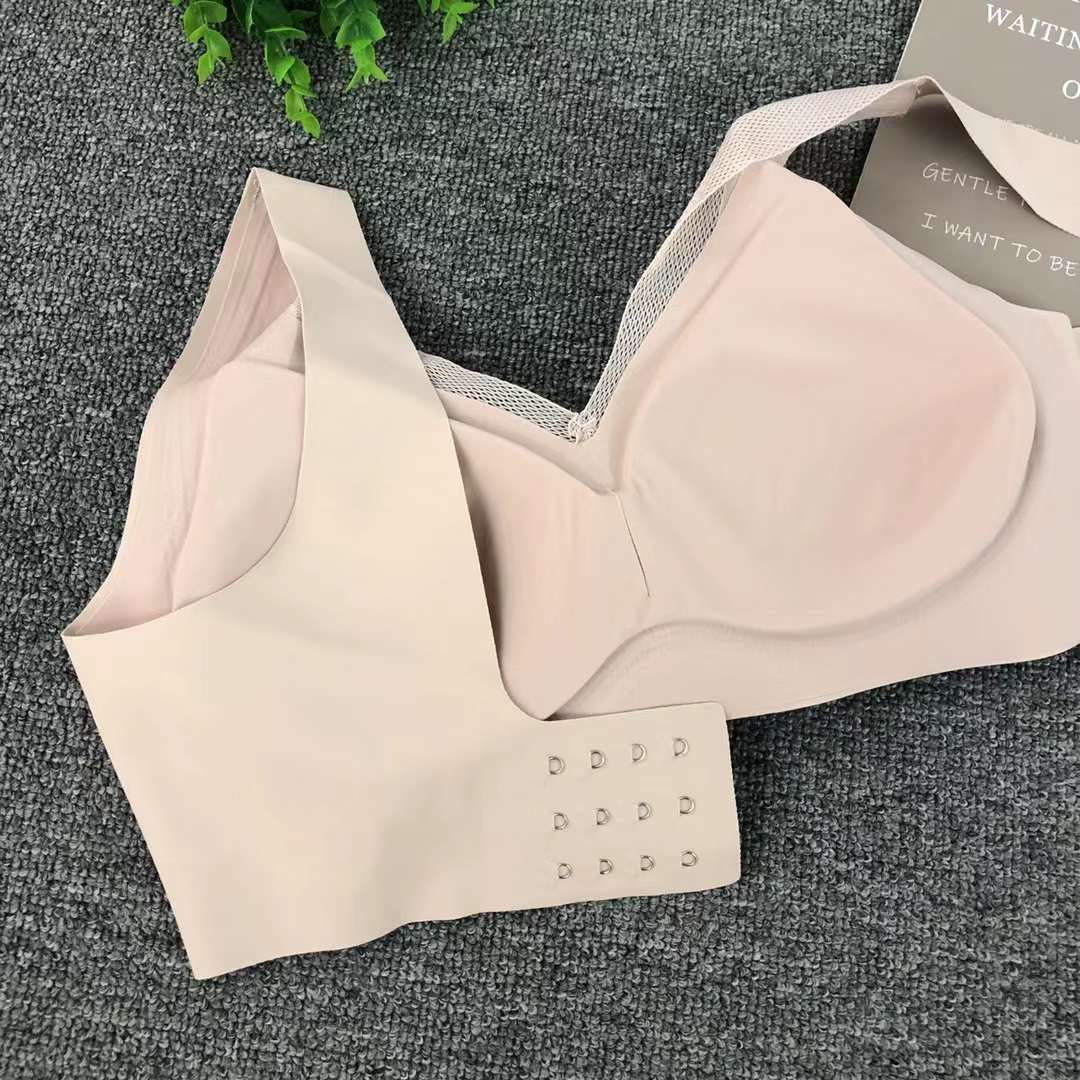 Nueva taza de látex sin marcas de alta calidad, chaleco de dama sin anillo de acero, bra de yoga, ropa interior deportiva, mujer al por mayor