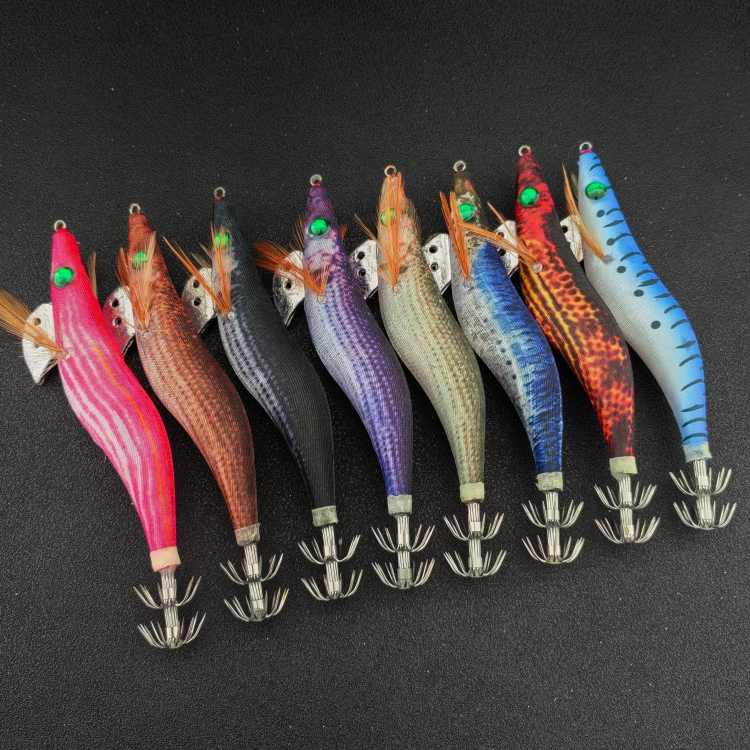 Многофункциональные светящиеся бусины с пищалкой, деревянные крючки для креветок и кальмаров, приманка Luya, бионические креветки, арбузные креветки, крючки для кальмаров из красного дерева