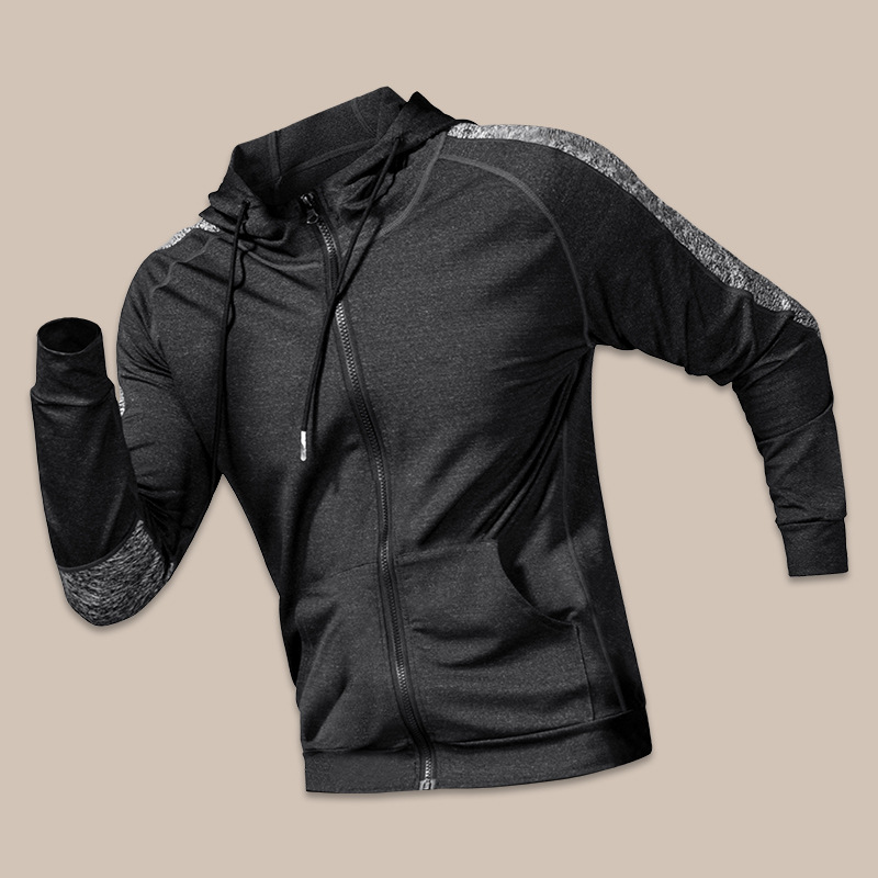 Ropa de fitness para hombres chaqueta deportiva equipo de carrera ropa secada rápida sudadera primavera y otoño manga larga chaqueta de entrenamiento de carrera matinal