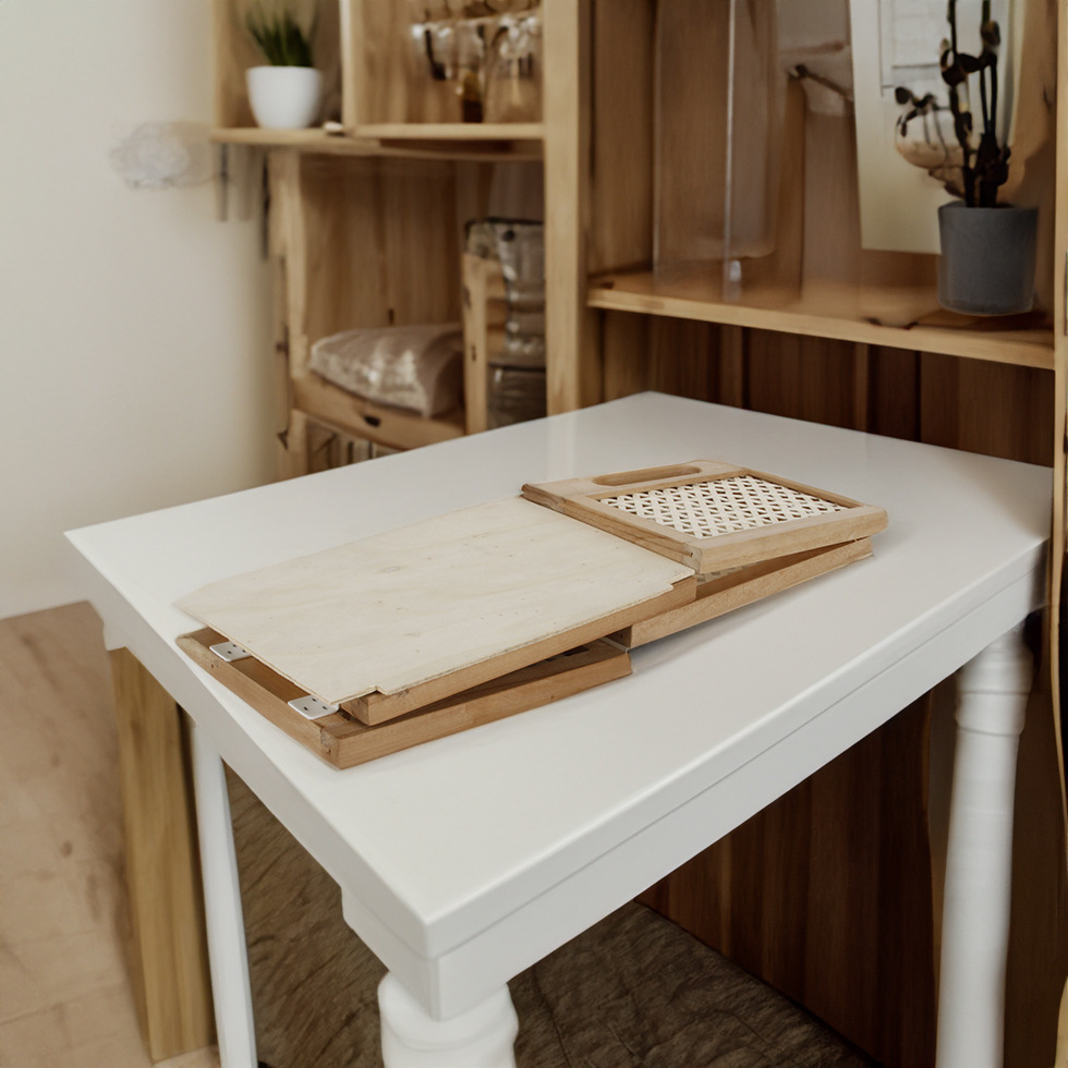 Cesta de almacenamiento de madera sólida de escritorio plegable de madera vintage transfronteriza personalizada caja de almacenamiento de libros