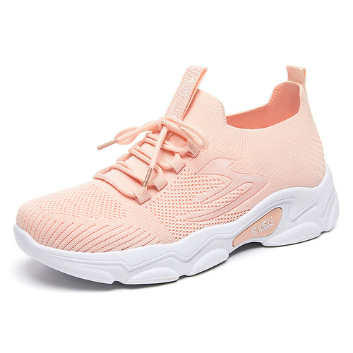 Women's Shoes 2024 Spring and Autumn New Model Foreign Trade Women's Shoes New Leisure Shoes Fashion Running Shoes Breathable Flyknit Sports Shoes