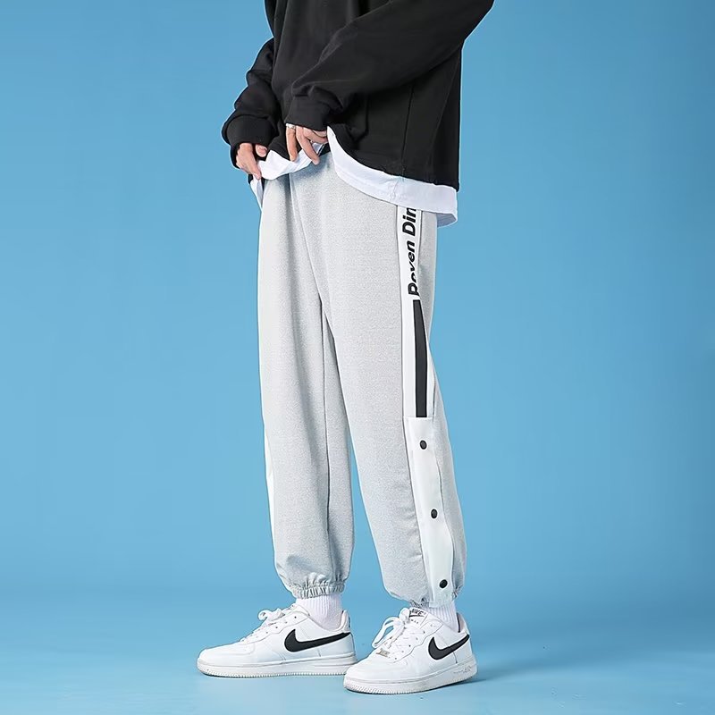 Pantalones casuales primavera y otoño marca de moda suelta pantalones cortos pantalones de hombre Otoño e Invierno moda tobillo-atado Pantalones deportivos