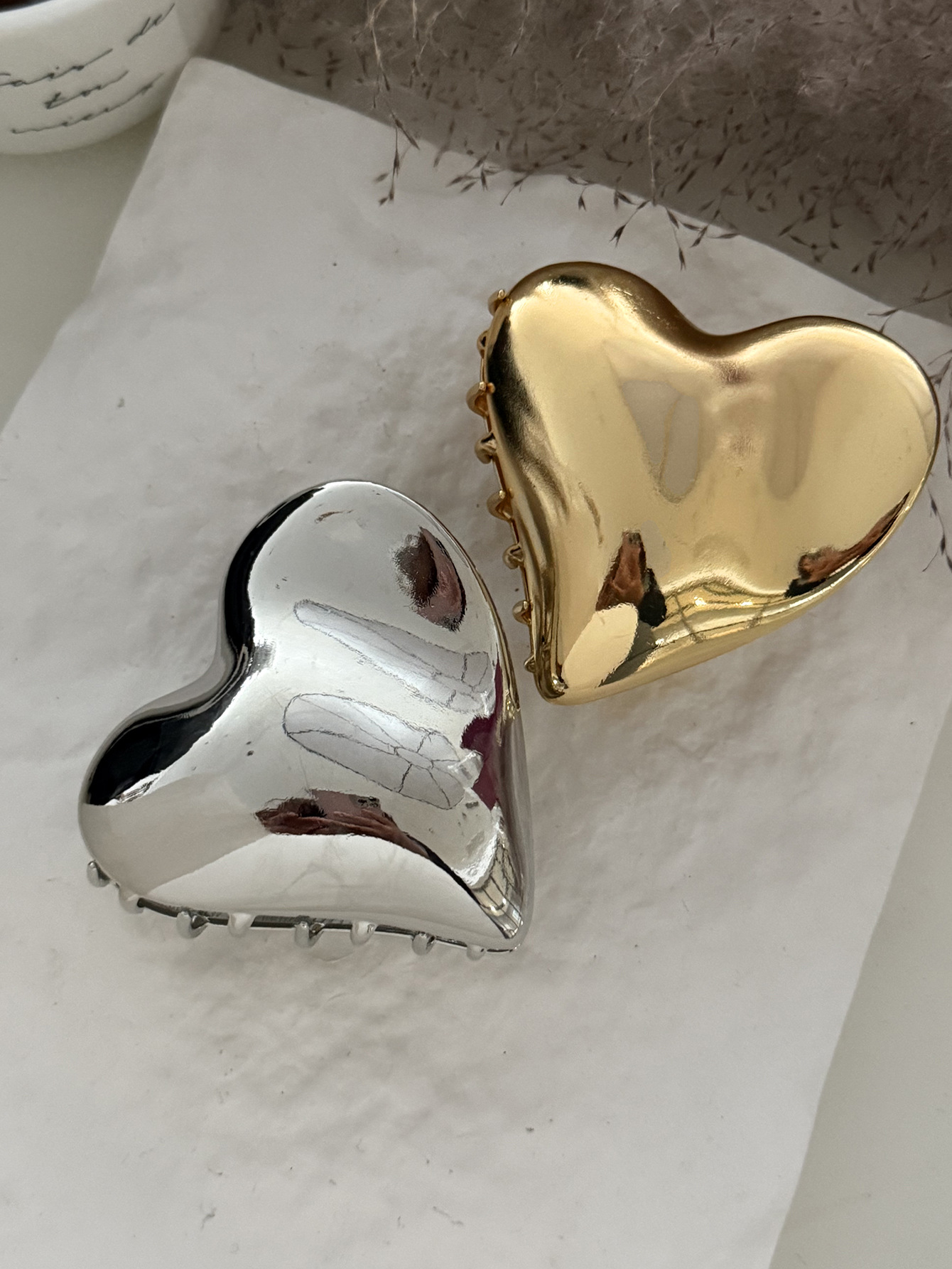 All Seasons Season Women's Gender Simple Style Women's Heart Shape Alloy Plating Hair Claws