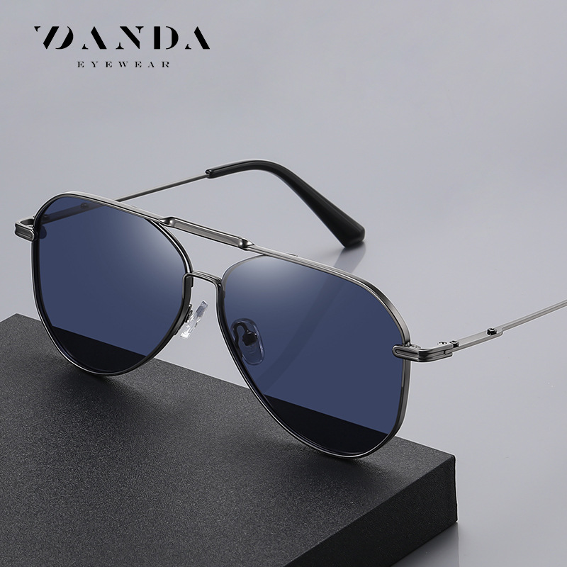 Nuevas gafas de sol polarizadas de conducción de los hombres a prueba de UV gafas de sol JS8557 piloto doble haz gafas de sol de moda