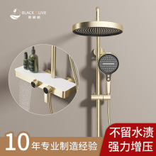 无顶喷花洒全套一整套淋浴花洒全铜套装酒店花洒套装全铜增压明装