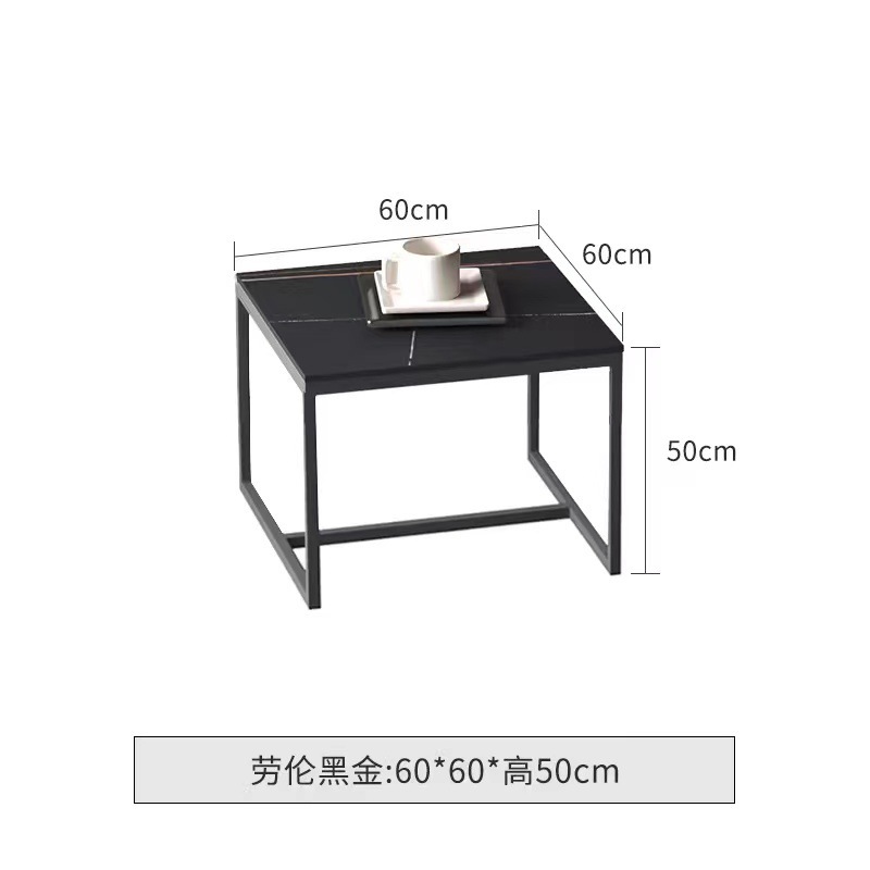 60*60*50cm 로렌 블랙 골드 엣지 테이블