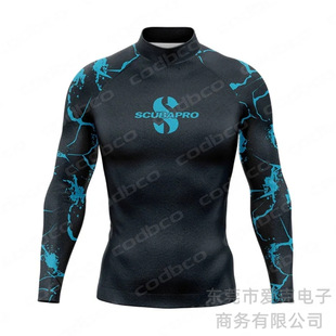 Scuba Wetsuit Men's Surfing Suit Snorkeling Suit Surfing Suit Long-Sleeved Sun Protection Suit Jellyfish Suit Sports Swimming Suit