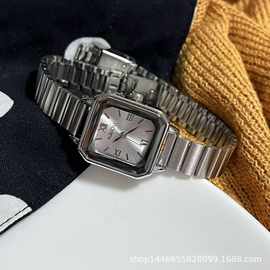 批发复古小众轻奢简约气质钢带方形链条女士手表跨境直播货源批发