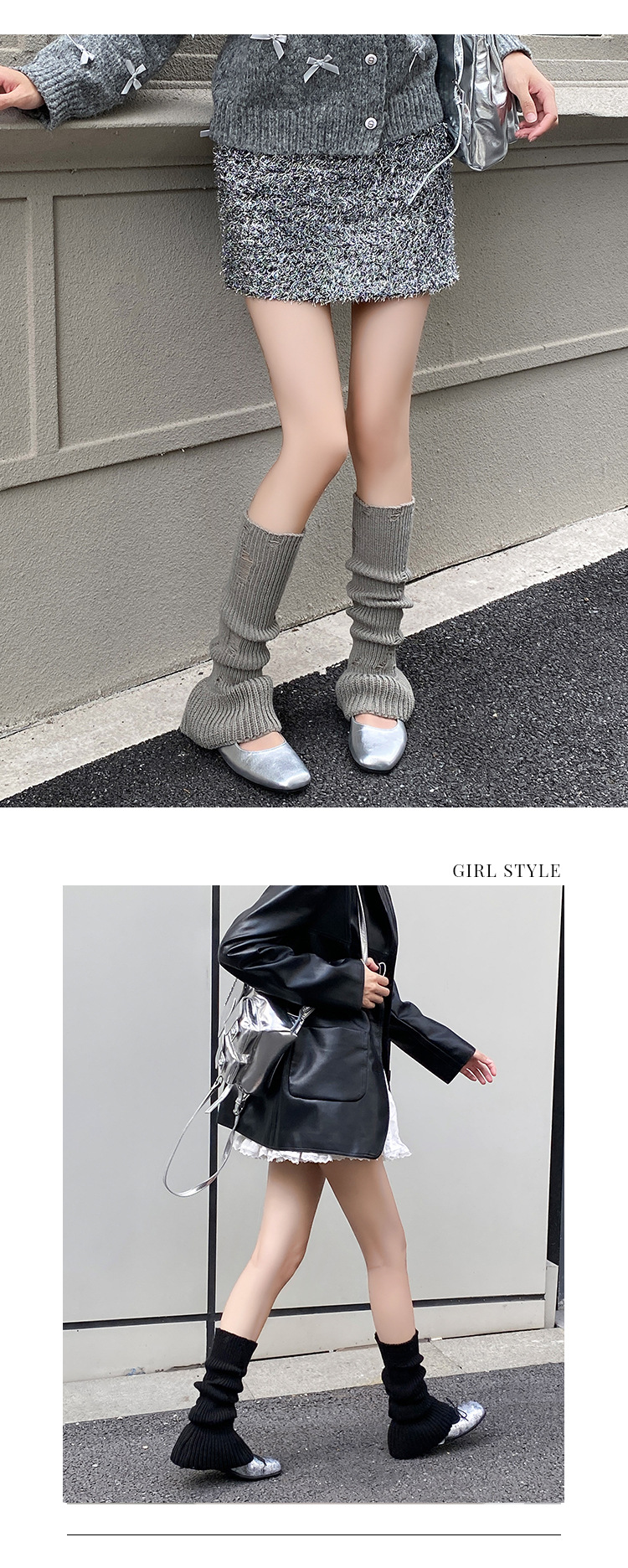 Scaldamuscoli Bootshang Calzini in cotone con fori Calzini a gamba svasata bianchi da donna per autunno e inverno Calzini spessi e caldi al polpaccio lavorati a maglia_voghion.com