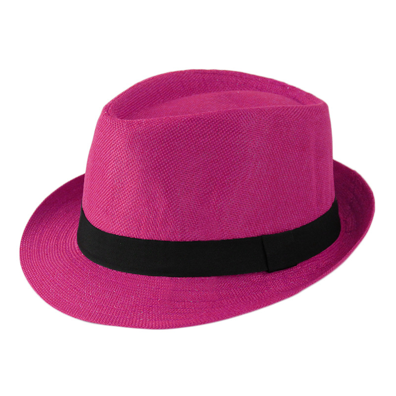 Children Unisex Adults Basic Retro Simple Style Solid Color Wide Eaves Fedora Hat display picture 2