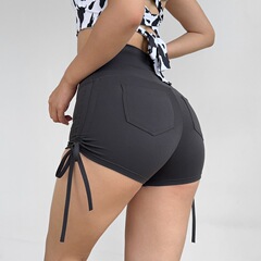 Yoga Pants Women High-Waist Booty Lift Summer Spandex Exercise Running Tight Shorts Abdominal Fitness Trousers 1199