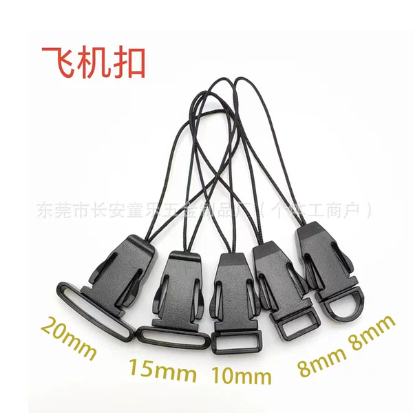 Spot Wholesale Aircraft Buckle Mini Flat Head Buckle Plastic Buckle Webbing Lanyard Buckle Luggage Hardware Accessories