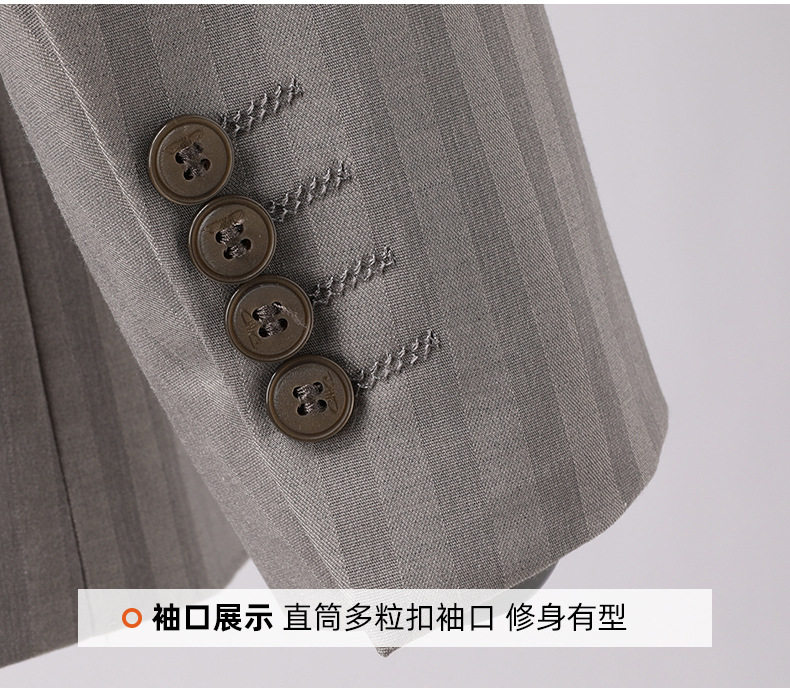 Bộ vest nam dáng ôm phối khuy hai hàng, áo vest + quần, kiểu công sở lịch lãm — Bao cao su màu be (áo+quần), Bộ 2 kiện màu cà phê (áo+quần), Màu be (áo+áo khoác+quần), Màu cà phê (áo+áo khoác+quần) chi tiết 25