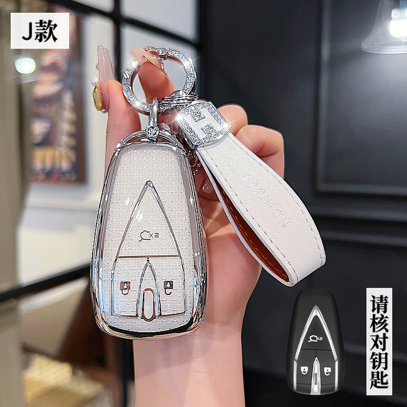 장안 J 모델 - 스마트 3버튼 [크리스탈 화이트 싱글 쉘] + H 로프 다이아몬드 버클