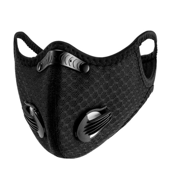 Mesh Cycling Mask Solid Color Mesh Cycling Activated Carbon Filter Dustproof Outdoor 551