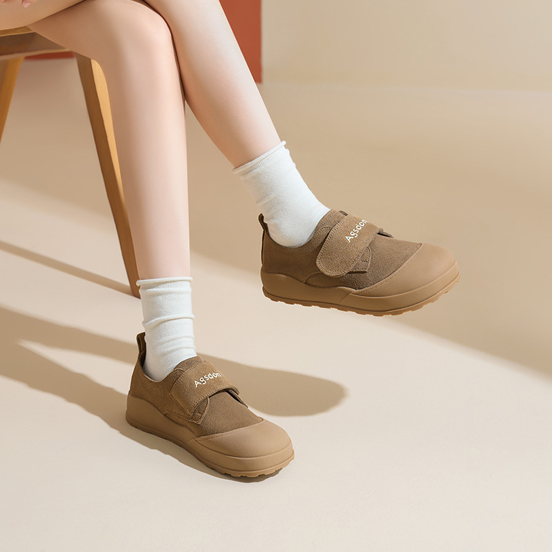 Zapatos de Dengbocken de la antigua león para mujeres 2025 nuevo otoño con suela gruesa todo incluido perezoso con un solo zapato con suela suave zapatos de soja