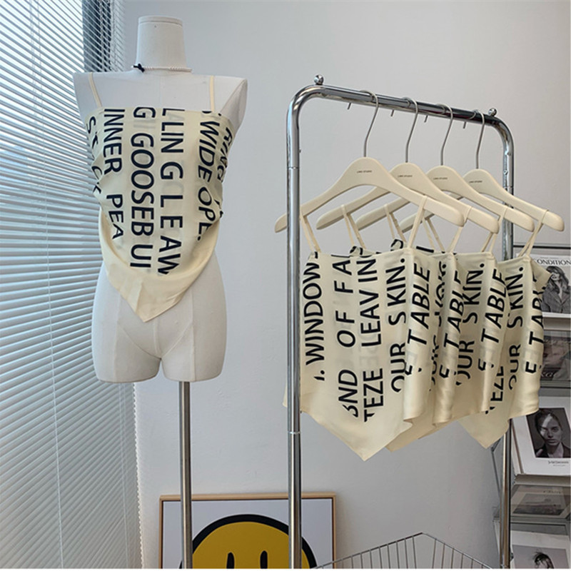 Irregular Triangle Silk Scarf Strapless Vest Women's 2022 Summer Pure Wind Vacation Wearing Sexy Sling Top