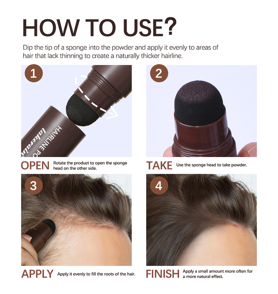 Lakerain Hairline Powder Filling, modifying, Contouring and Shadow Powder Hairline Powder Stick undefined