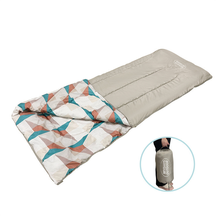 新款图案户外露营便捷收纳超轻防水迷你睡袋900g棉薄款保暖睡袋
