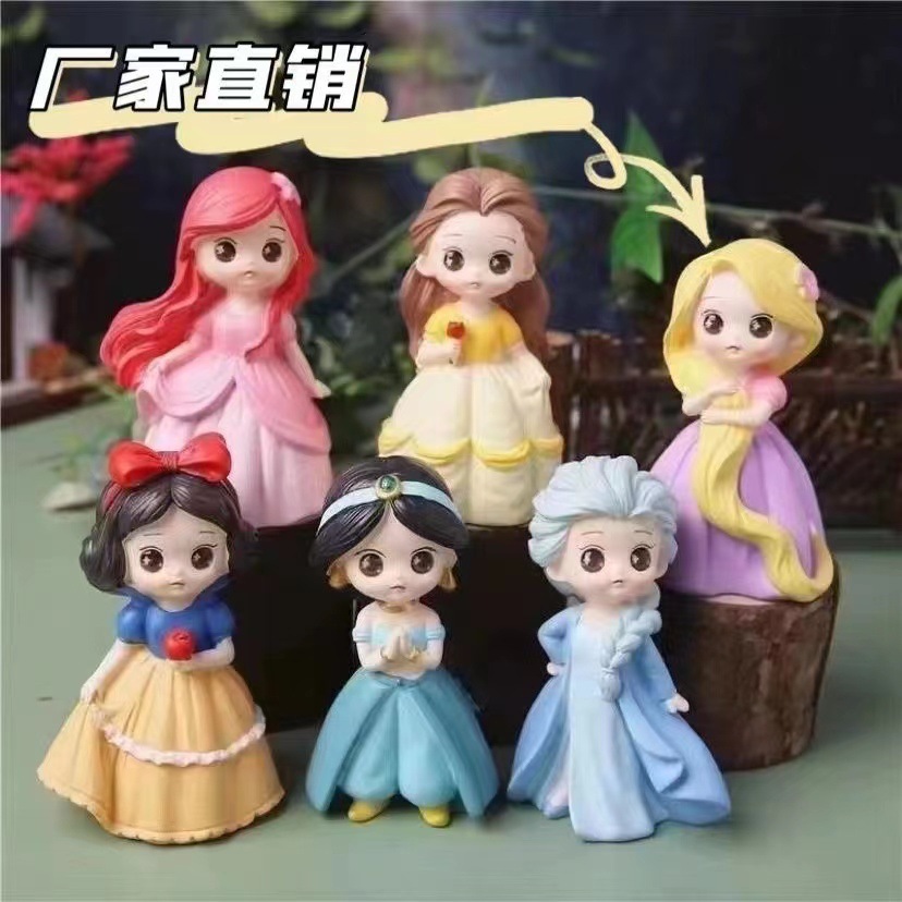 Factory direct sale plaster doll coloring Elsa Snow White handmade DIY plaster painting graffiti plaster ornaments