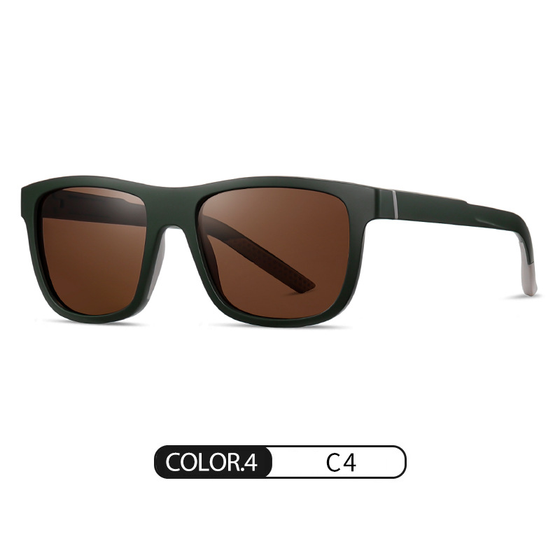 Nuevas gafas de sol polarizadas S12113 inyección de dos colores Gafas de sol de montura cuadrada de venta caliente transfronteriza Gafas de conducción al aire libre para hombres