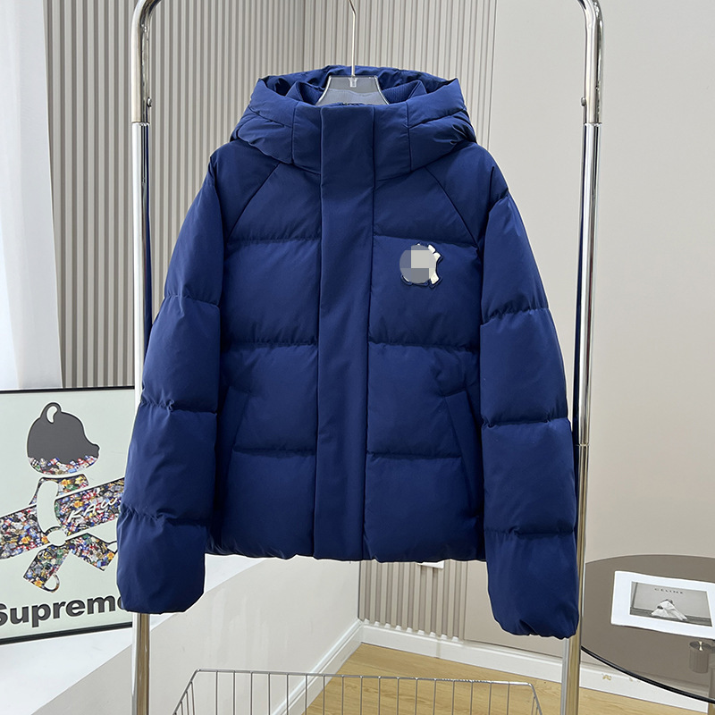 羽绒服女 张凌赫同款连帽学院风毛巾刺绣加厚保暖男女情侣款外套|undefined