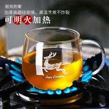 批發水杯泡茶杯家用玻璃杯帶蓋耐熱防爆耐高溫帶過濾三件杯茶水分
