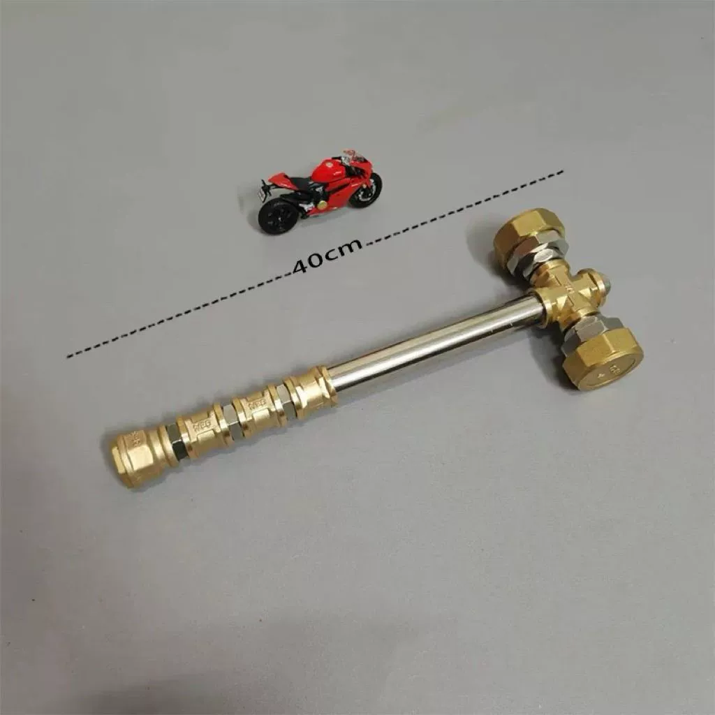 Hardware Haotian Thor's Hammer DIY Ornament Assembly Holy Hammer Internet celebrity hot model eight-sided bright silver hammer gold hoop stick