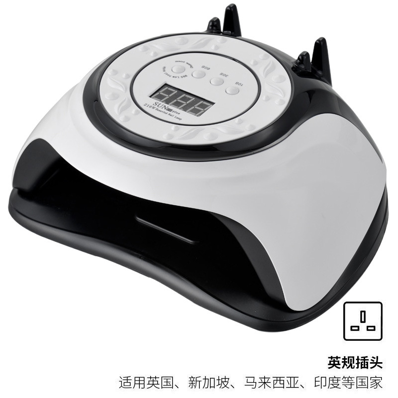 Lámpara de fototerapia de manicura 216W de alta potencia manicura tienda de manicura luz LED doble fuente de luz doméstica pegamento de manica lámpara de secado rápido