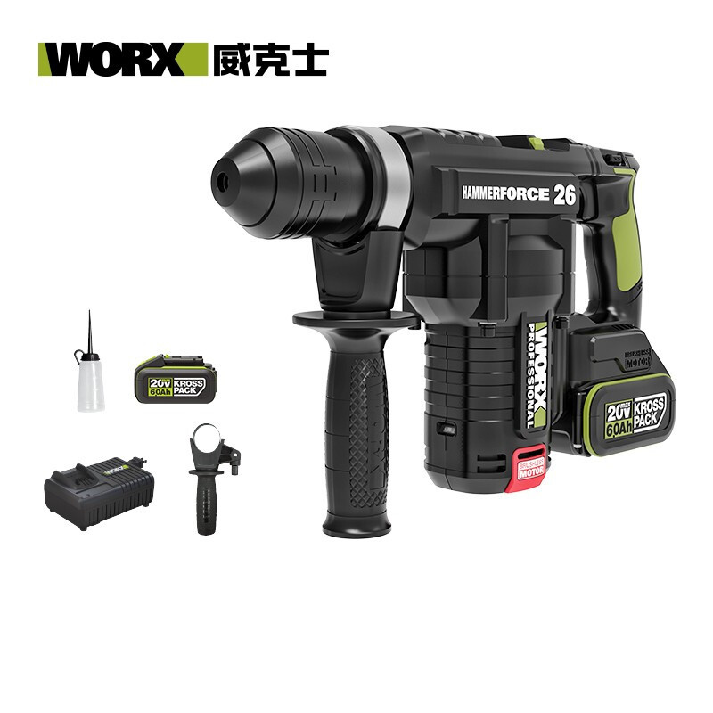 WEX 20V martillo de carga sin escobillas WU389 taladro de impacto concreto batería de litio picador eléctrico multifuncional