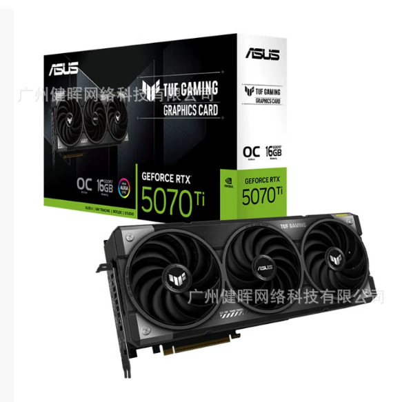 Asus Tuf-Rtx5070Ti-O16G-Gaming Is Suitable for E-Sports Games Ai Design 4K High Brush 3A Graphics Card