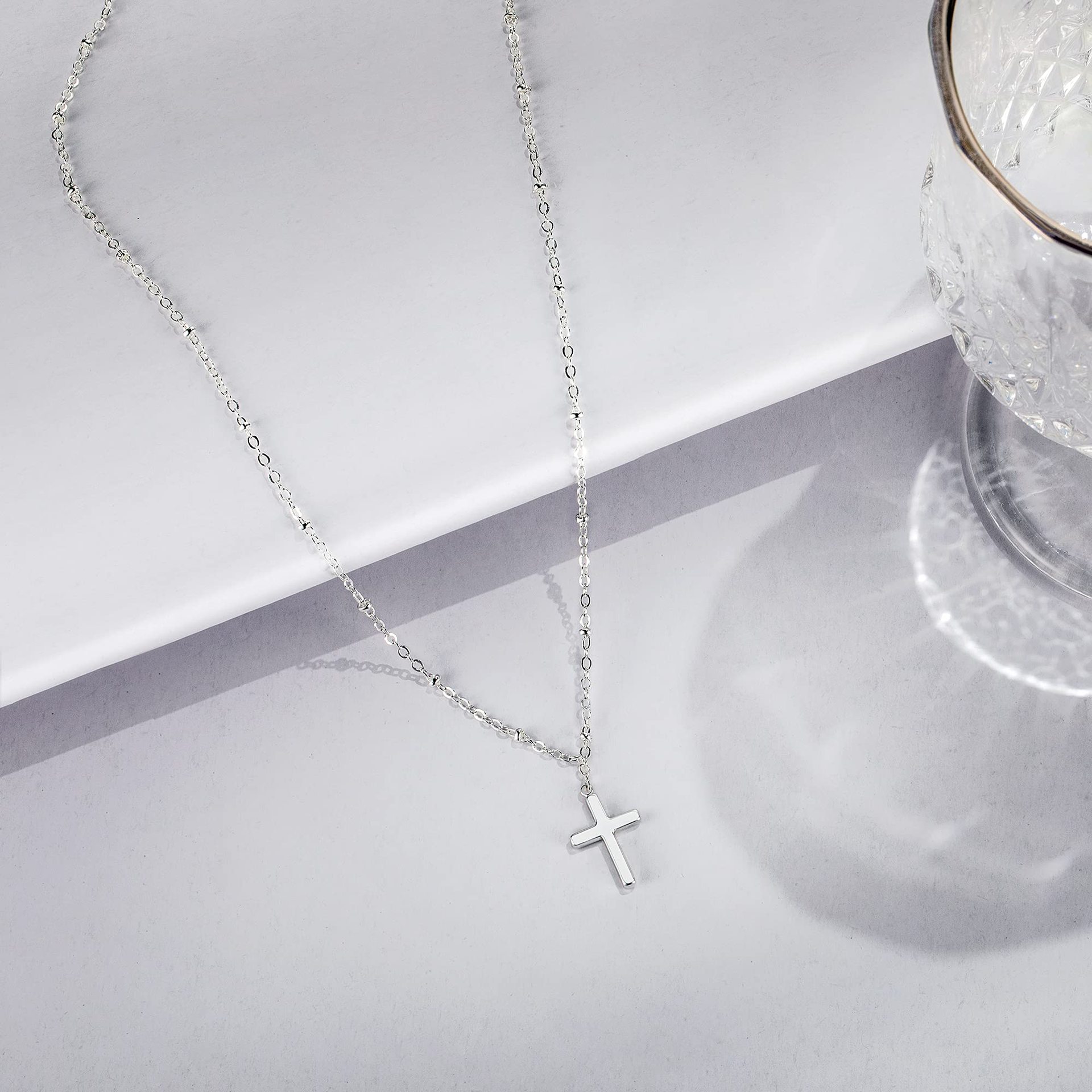 Pendant Necklace Classification Wholesale Jewelry Simple Style Cross 304 Stainless Steel Pendant Necklace