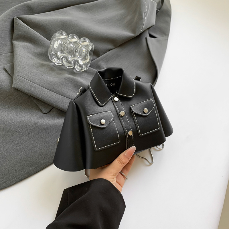 Camisas en forma de bolsas 2024 nuevo verano dopamina vestir con color caramelo nicho de diseño sensación de moda